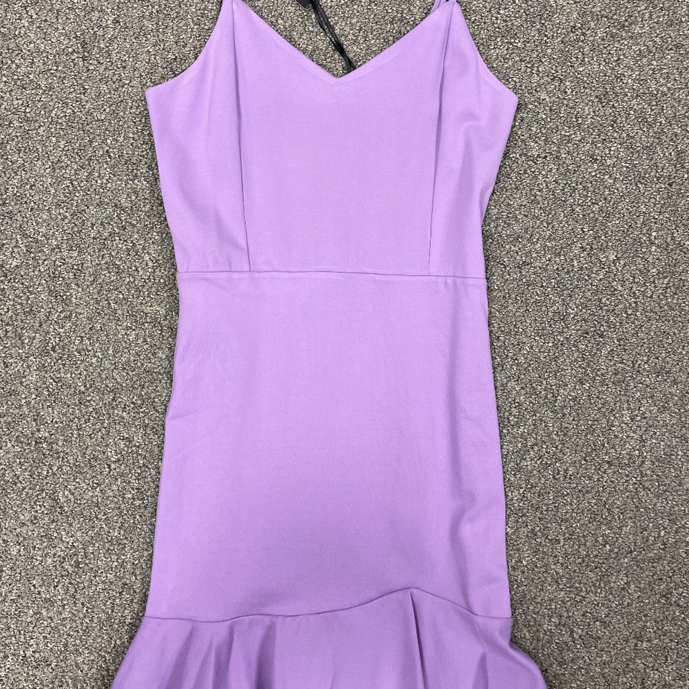 Miss Behave Lilac Spaghetti Strap Ruffle Hem Dress Junior Sizes NWT